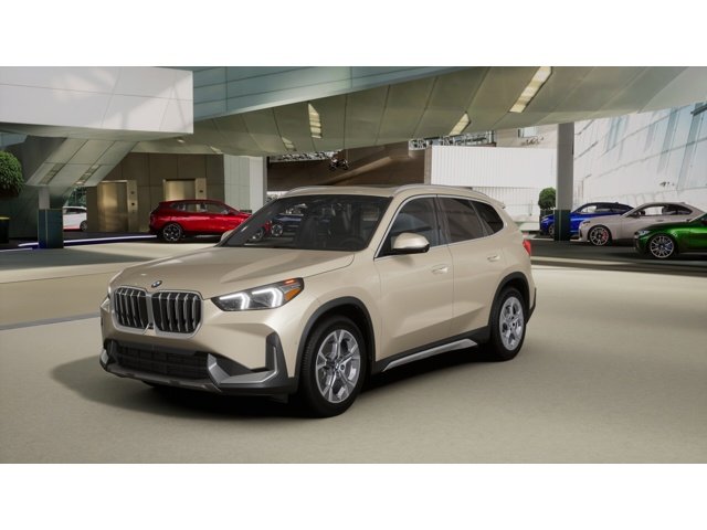 2026 BMW X1 xDrive28i in Dune Grey Metallic — front three-quarter view