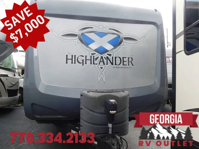 2016 Highland Ridge RV Highlander HT31RGR — front three-quarter view