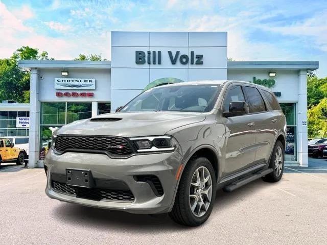 2026 Dodge Durango GT HEMI V8 in Destroyer Gray Clear-Coat Exterior Paint — front three-quarter view