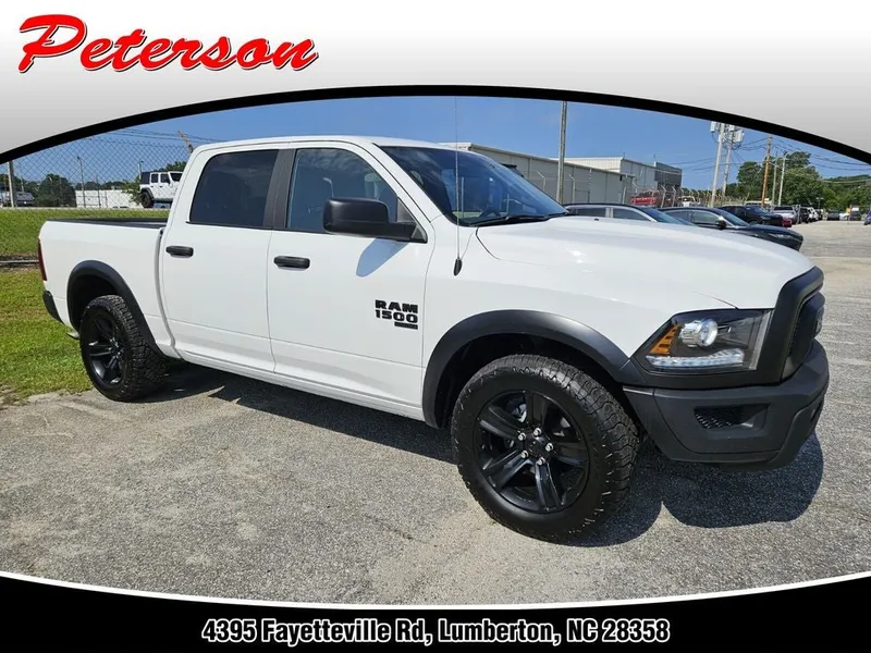 2024 RAM 1500 Classic Warlock Crew Cab 4x2 5'7' Box in Bright White Clearcoat — front three-quarter view