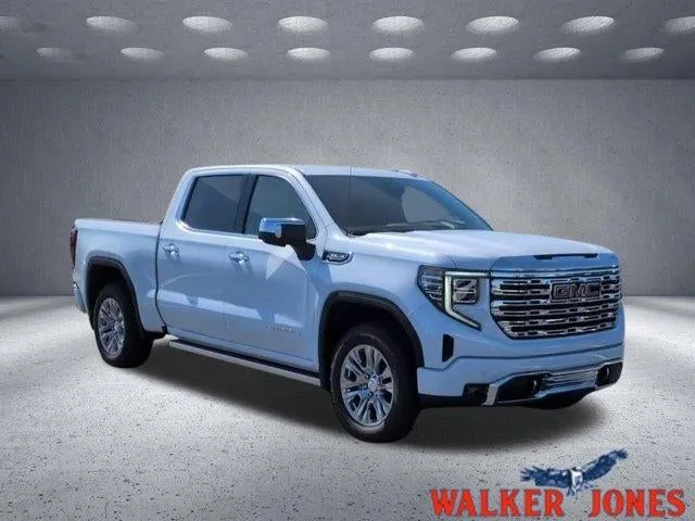 2026 GMC Sierra 1500 Denali in Glacier White Tricoat — front three-quarter view