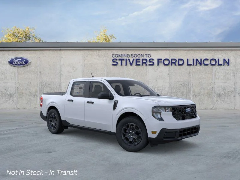 2026 Ford Maverick XLT in Space White Metallic — front three-quarter view