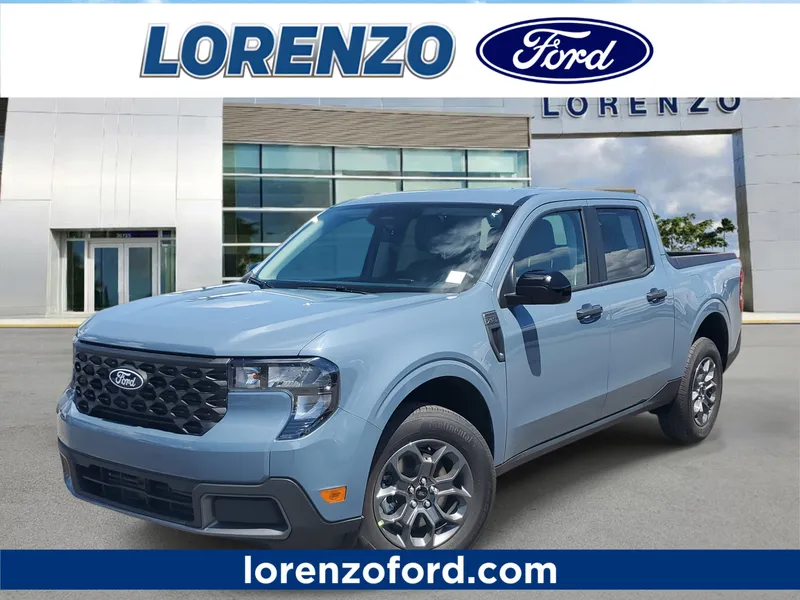 2025 Ford Maverick XLT in Azure Gray Metallic Tri-Coat — front three-quarter view