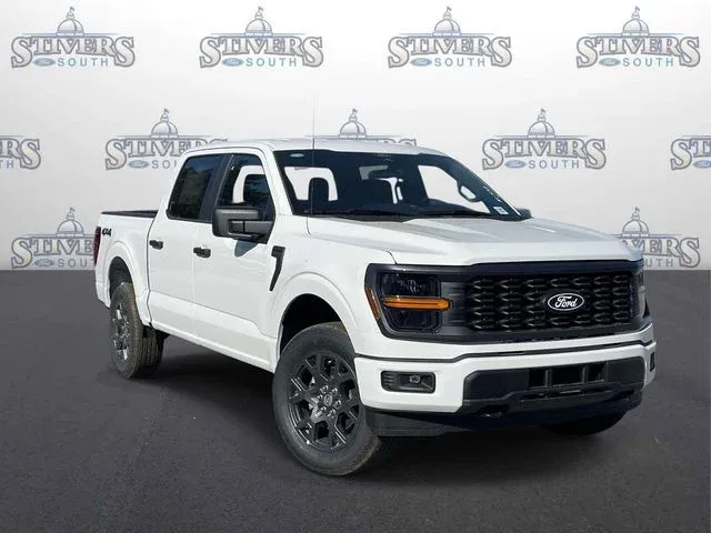 2026 Ford F-150 STX in White — front three-quarter view