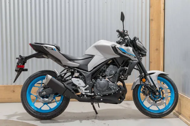 2025 Yamaha MT-03 — front three-quarter view