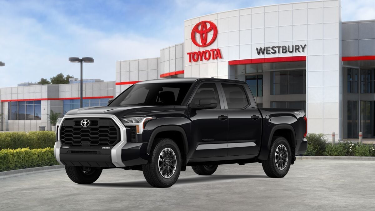 2026 Toyota Tundra SR5 in Midnight Black Metallic — front three-quarter view
