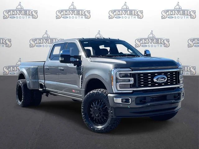2026 Ford F-350SD Platinum in Gray — front three-quarter view