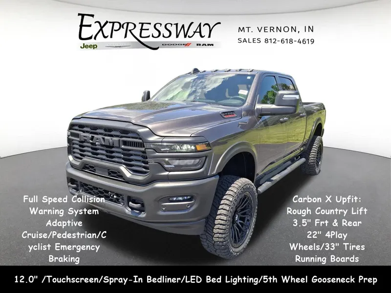 2026 RAM 2500 Tradesman 4x4 Crew Cab 6'4 Box in Granite Crystal Metallic Clear-Coat Exterior Paint — front three-quarter view