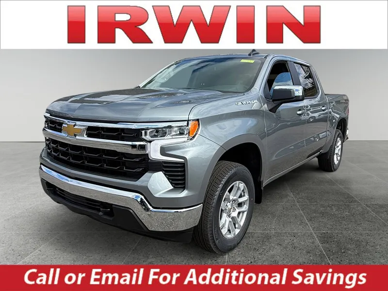 2026 Chevrolet Silverado 1500 LT in Sterling Gray Metallic — front three-quarter view