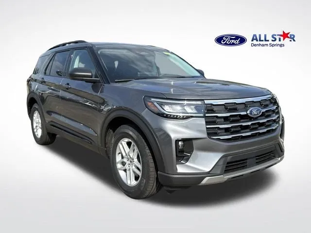 2026 Ford Explorer Active in Carbonized Gray Metallic — front three-quarter view