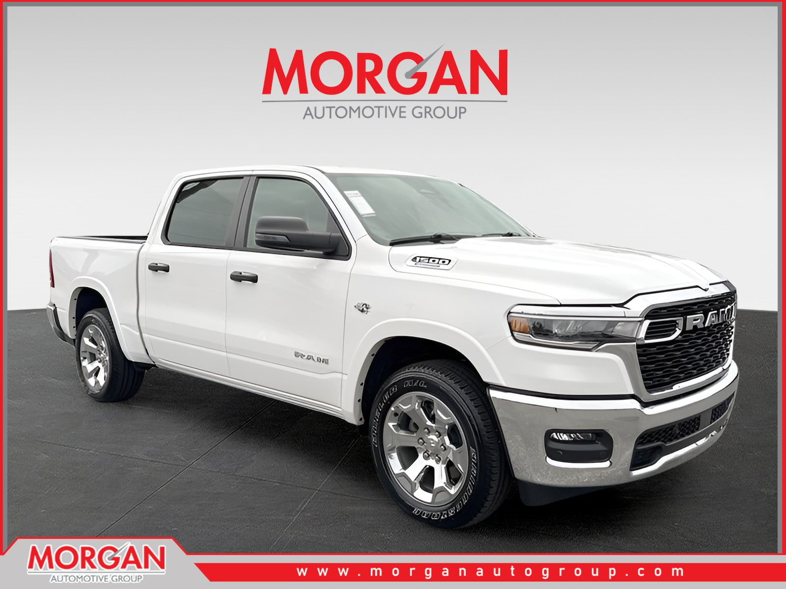 2026 Ram 1500 Big Horn/Lone Star in White — front three-quarter view