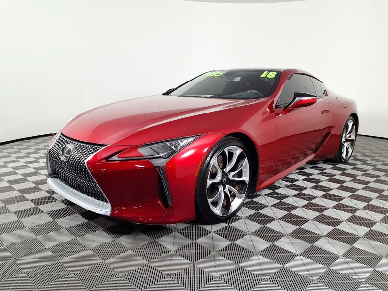 2018 Lexus LC LC 500 in Infra-Red — front three-quarter view
