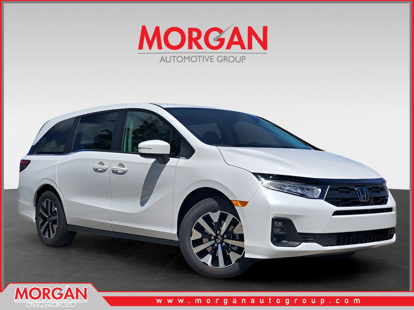 2026 Honda Odyssey EX-L in Platinum White Pearl — front three-quarter view
