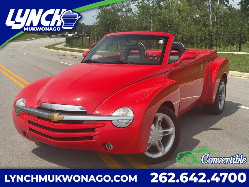 2004 Chevrolet SSR LS in Redline Red — front three-quarter view