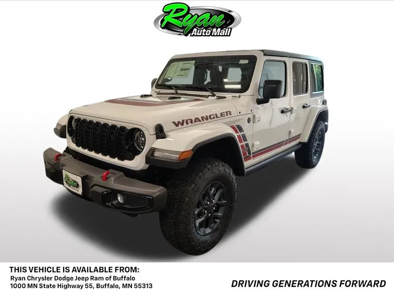 2026 Jeep Wrangler Willys in Bright White Clearcoat — front three-quarter view