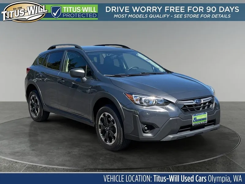 2023 Subaru Crosstrek Base in Magnetite Gray Metallic — front three-quarter view