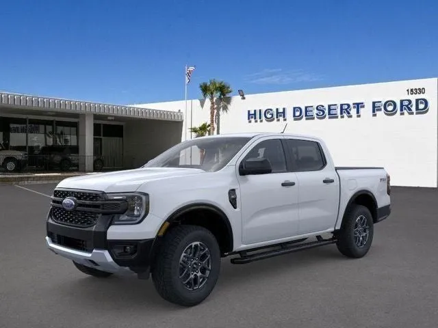 2025 Ford Ranger XLT in Oxford White — front three-quarter view