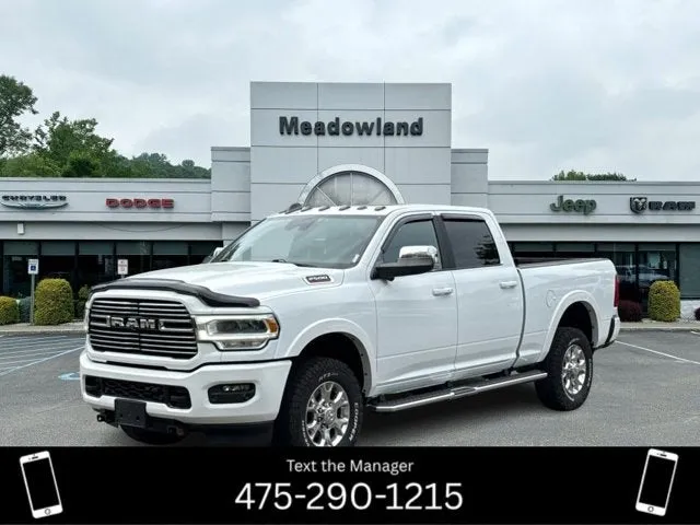 2022 RAM 2500 Laramie in Bright White Clearcoat — front three-quarter view