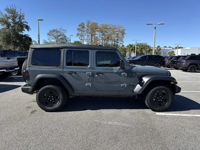 2026 Jeep Wrangler Sport in Anvil Clearcoat — front three-quarter view