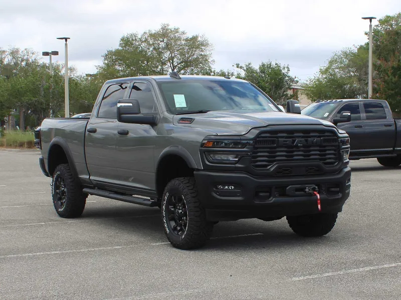 2026 RAM 2500 Tradesman in Ceramic Gray Clear-Coat Exterior Paint — front three-quarter view