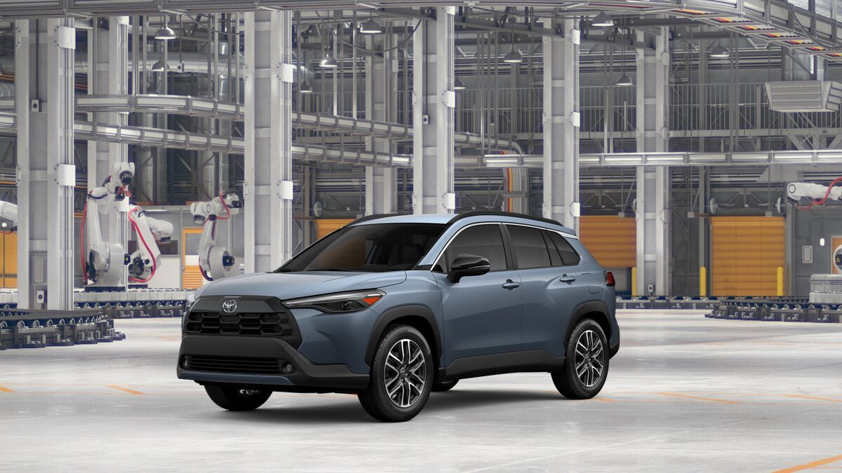 2026 Toyota Corolla Cross XLE in Celestite — front three-quarter view