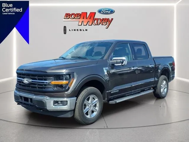 2024 Ford F-150 XLT in Darkened Bronze Metallic — front three-quarter view