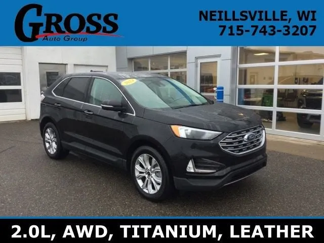 2024 Ford Edge Titanium in Black — front three-quarter view