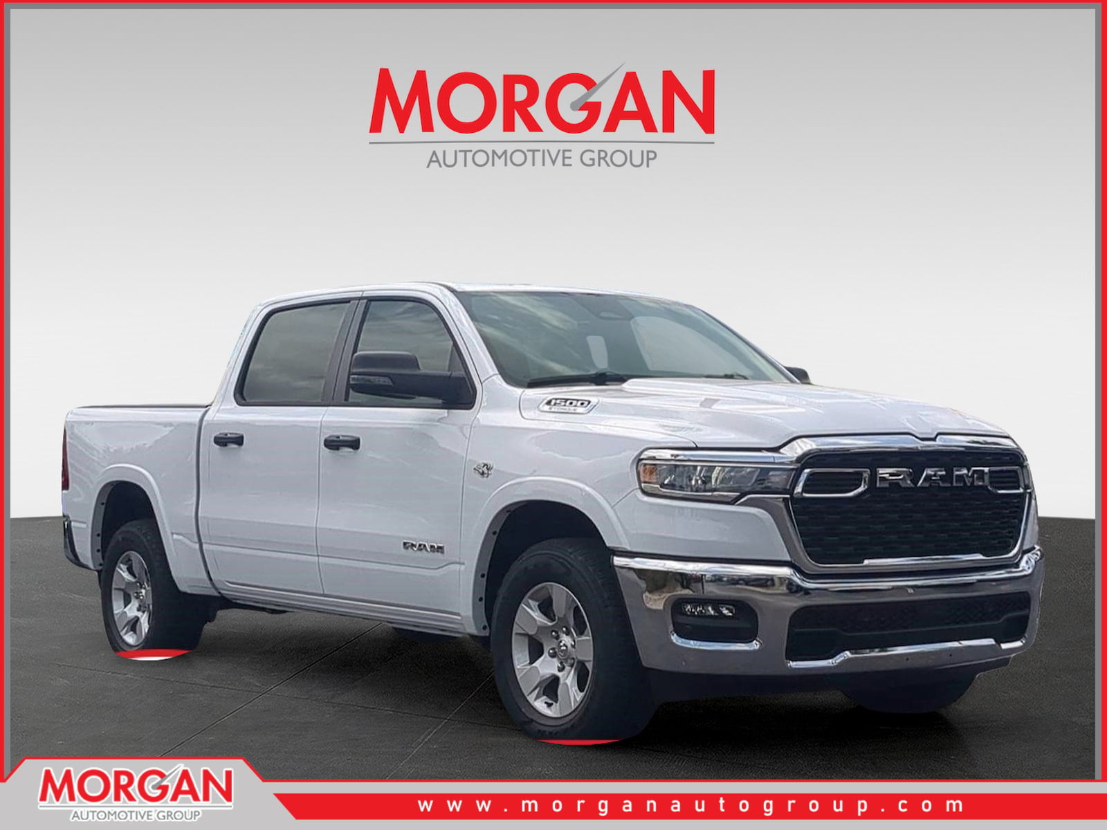 2026 Ram 1500 Big Horn/Lone Star in White — front three-quarter view