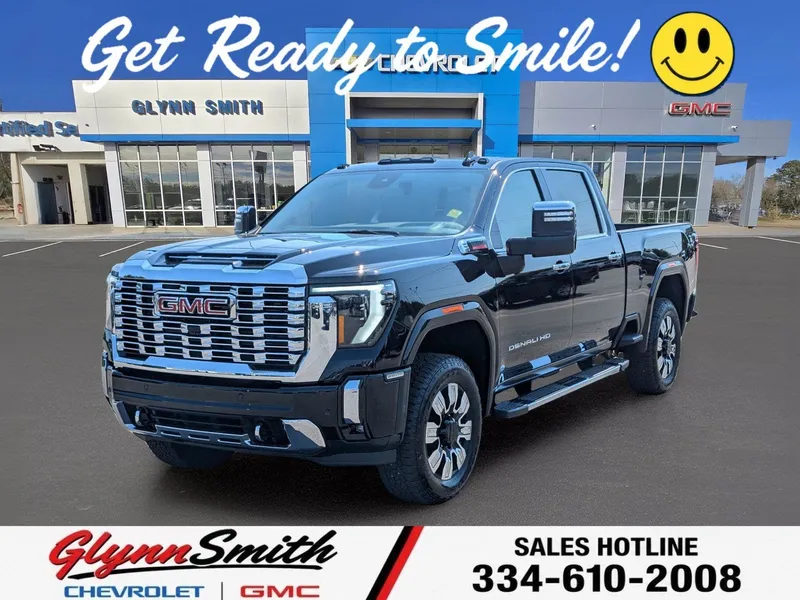 2026 GMC Sierra 2500 HD Denali in Onyx Black — front three-quarter view