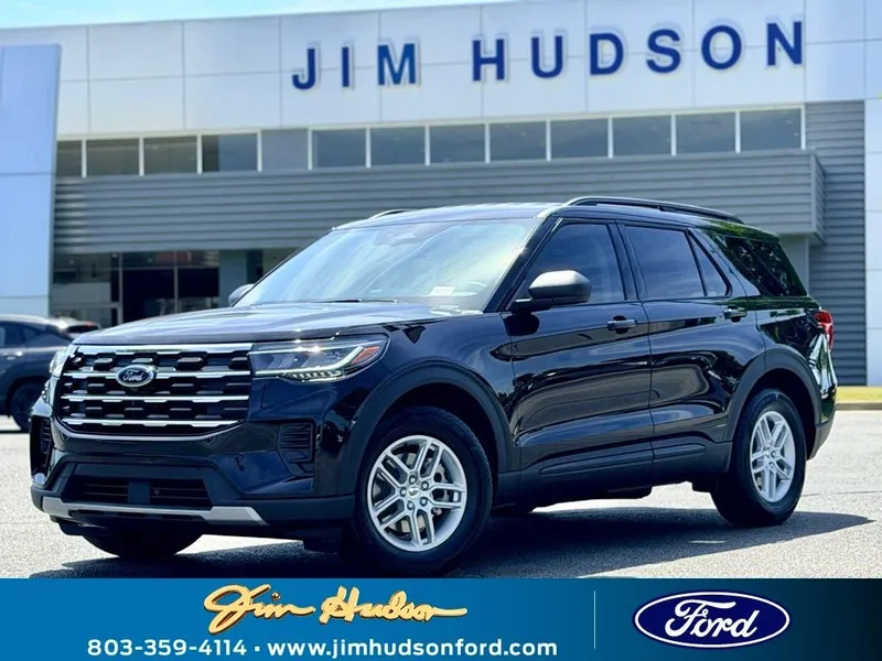 2026 Ford Explorer Active in Black Metallic — front three-quarter view