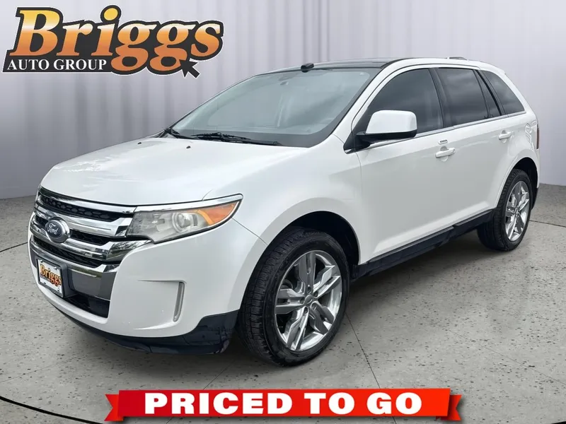 2011 Ford Edge Limited in White Platinum Metallic Tri-Coat — front three-quarter view