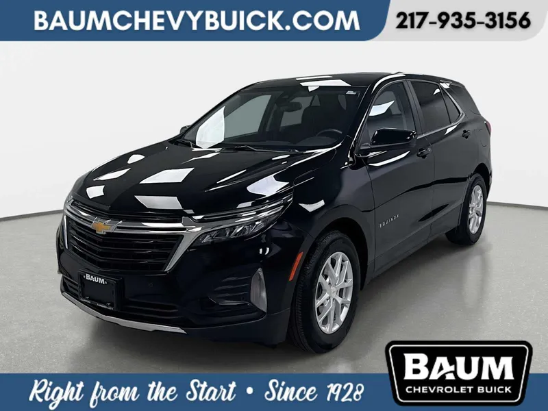 2024 Chevrolet Equinox LT in Mosaic Black Metallic — front three-quarter view