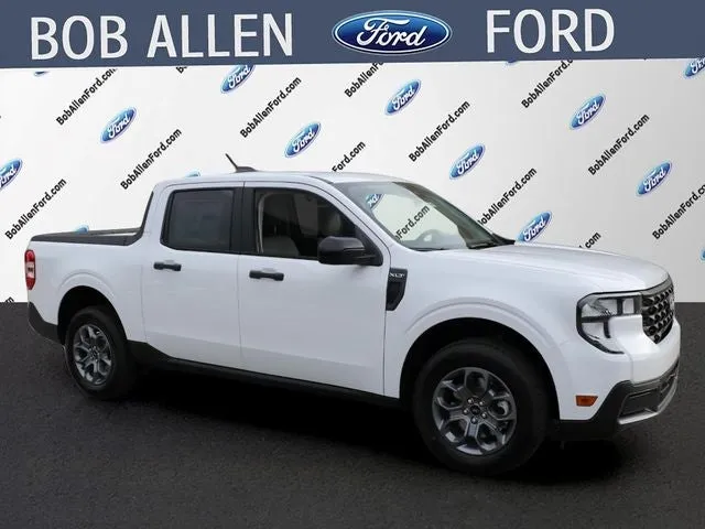 2026 Ford Maverick XLT in Oxford White — front three-quarter view