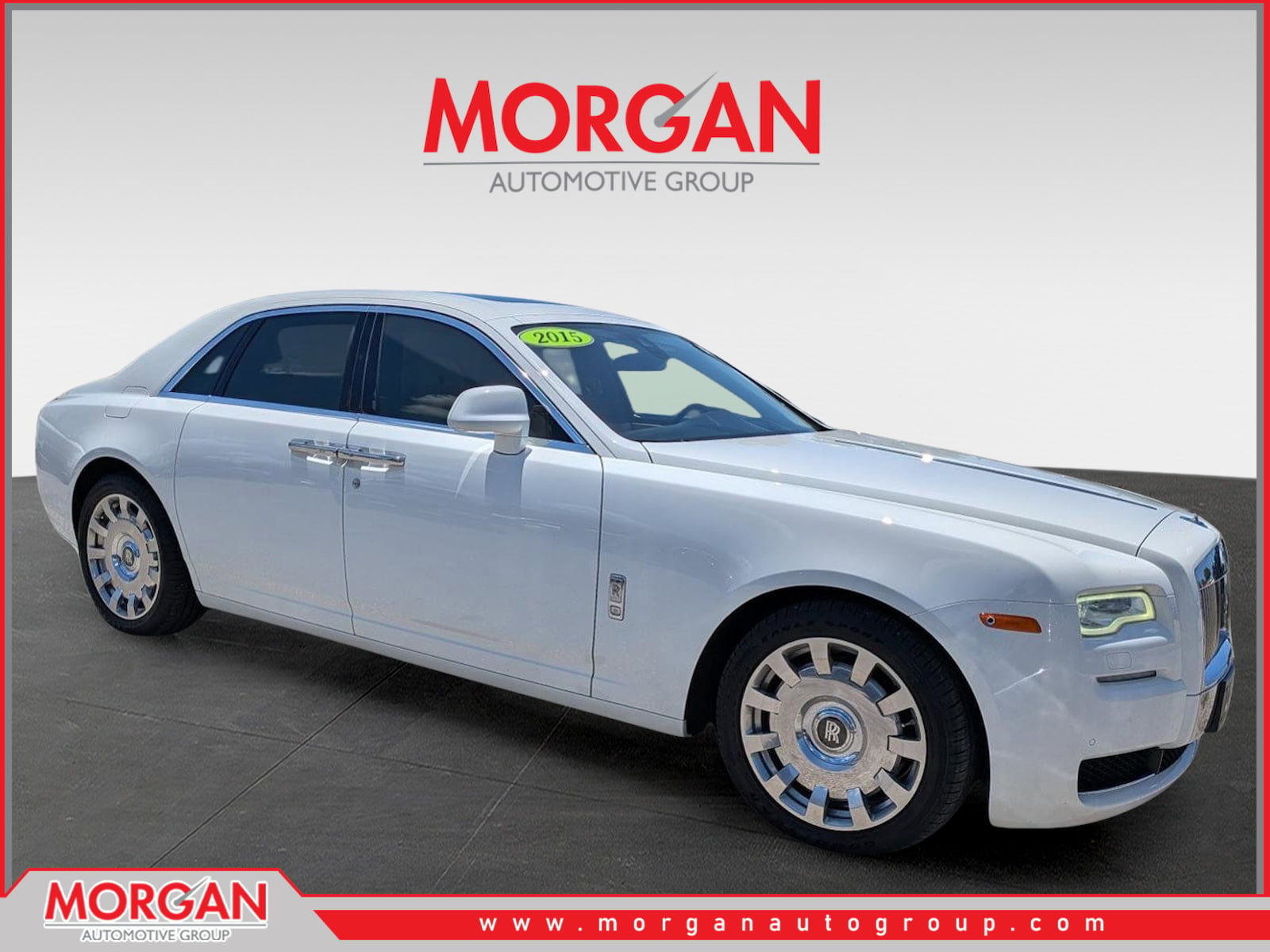 2015 Rolls-Royce Ghost Base in English White — front three-quarter view
