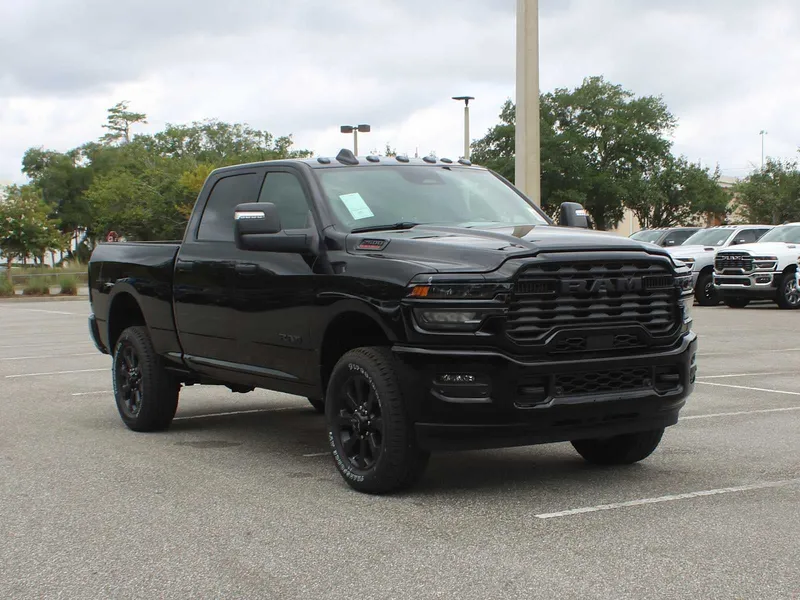 2026 RAM 2500 Big Horn in Diamond Black Crystal Pearl-Coat Exterior Paint — front three-quarter view