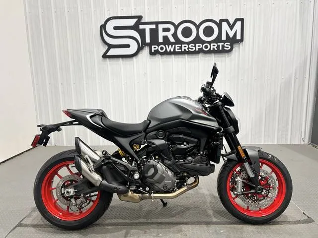 2025 Ducati Monster Plus Aviator Grey — front three-quarter view