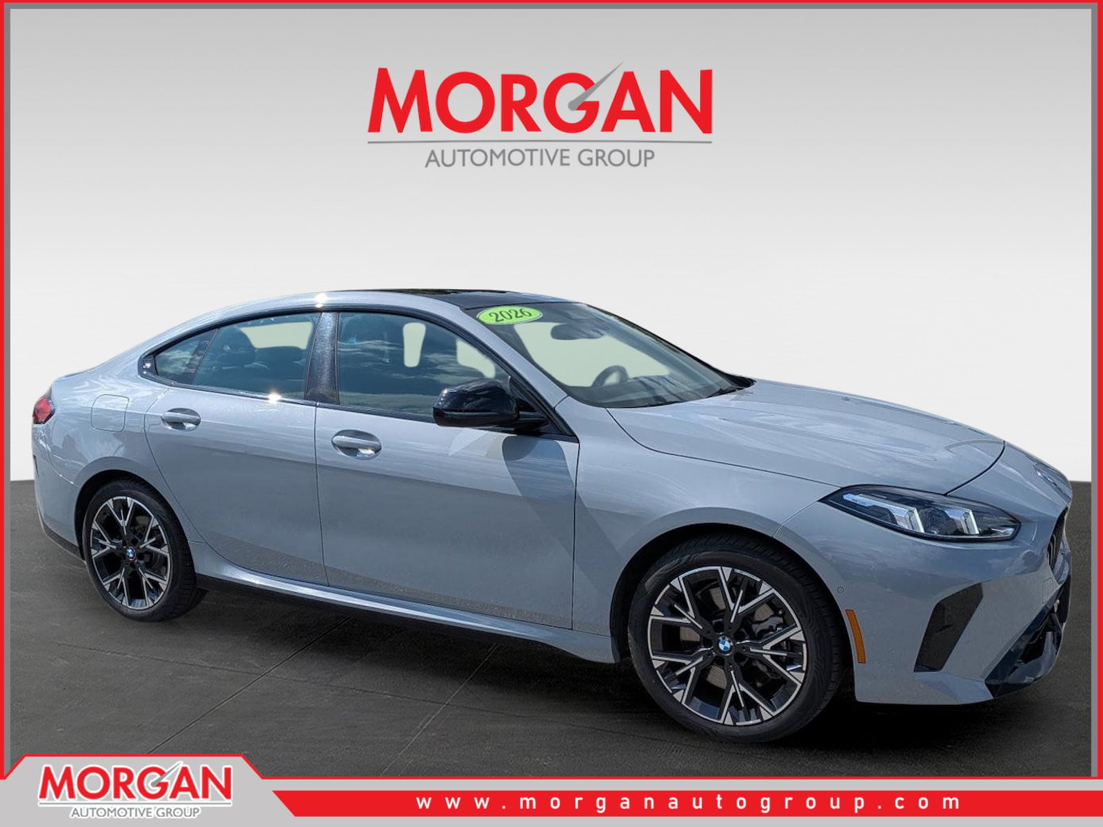 2026 BMW 2 Series 228 in Brooklyn Gray Metallic — front three-quarter view