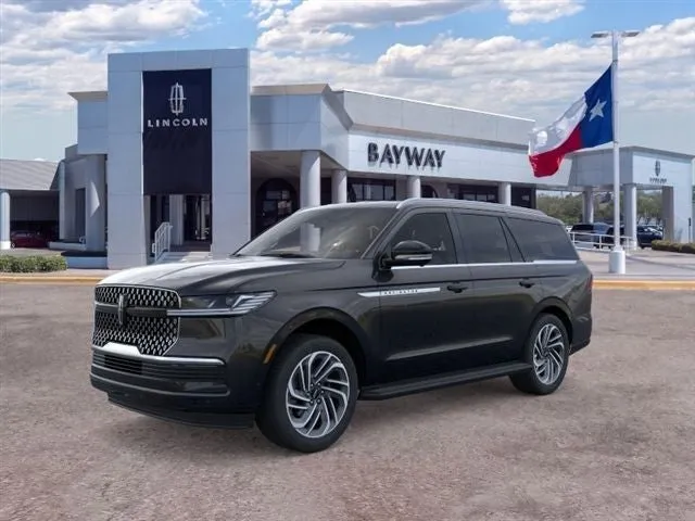 2026 Lincoln Navigator Premiere in Infinite Black Metallic Clearcoat — front three-quarter view