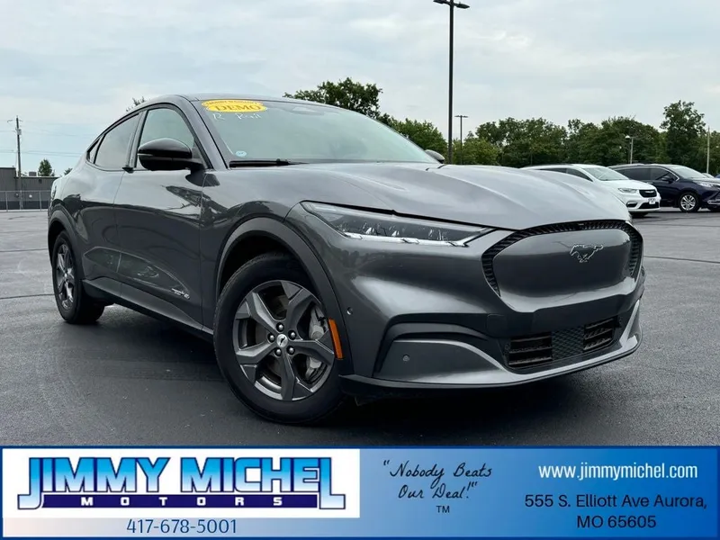 2023 Ford Mustang Mach-E Select in Carbonized Gray Metallic — front three-quarter view
