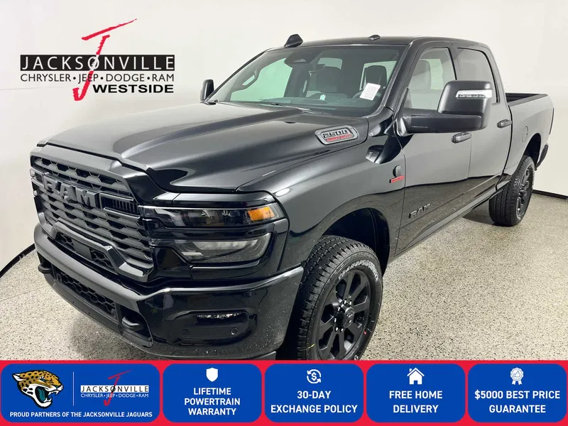 2026 RAM 2500 Big Horn in Diamond Black Crystal Pearl-Coat Exterior Paint — front three-quarter view