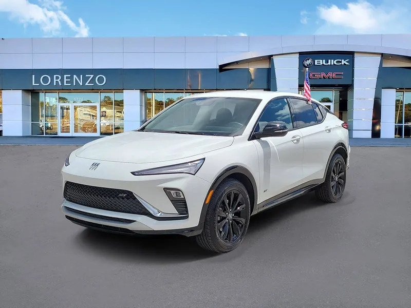 2025 Buick Envista Sport Touring in Summit White — front three-quarter view