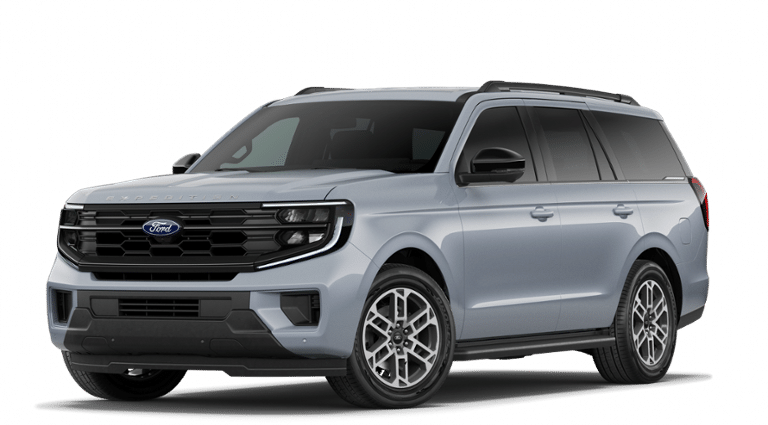 2026 Ford Expedition Active in Gray — front three-quarter view