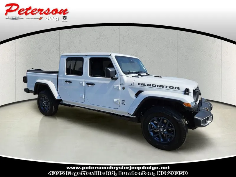 2026 Jeep Gladiator GLADIATOR 85TH ANNIVERSARY EDITION 4X4 in Bright White Clear-Coat Exterior Paint — front three-quarter view