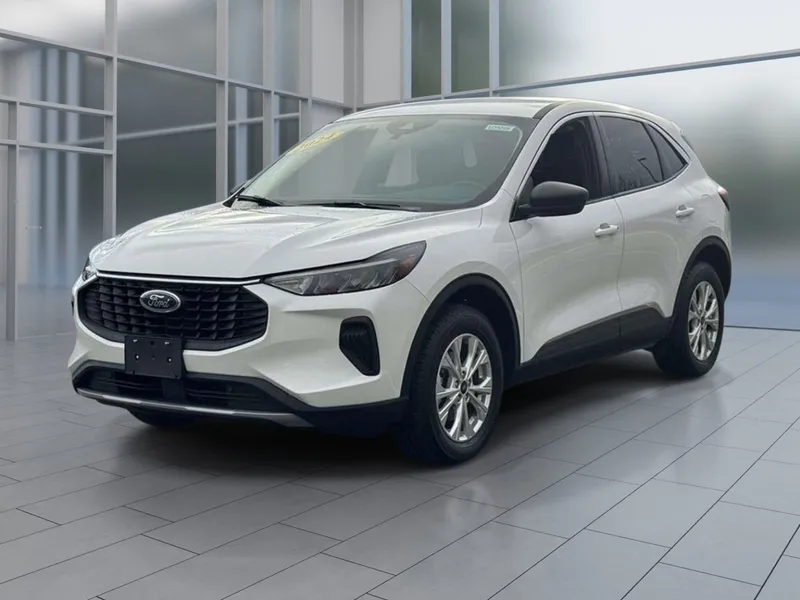 2024 Ford Escape Active in Oxford White — front three-quarter view