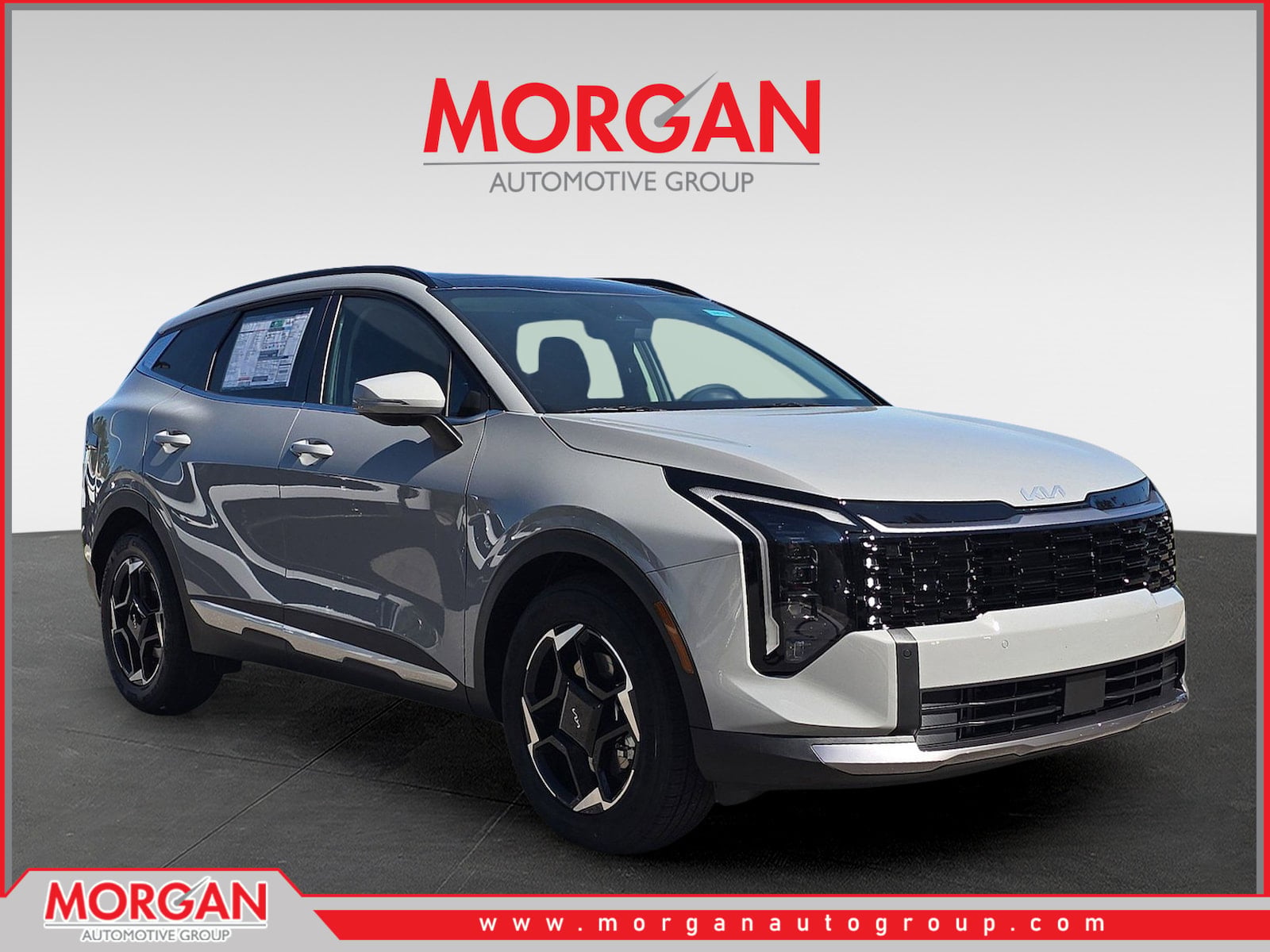 2026 Kia Sportage EX in Wolf Gray — front three-quarter view