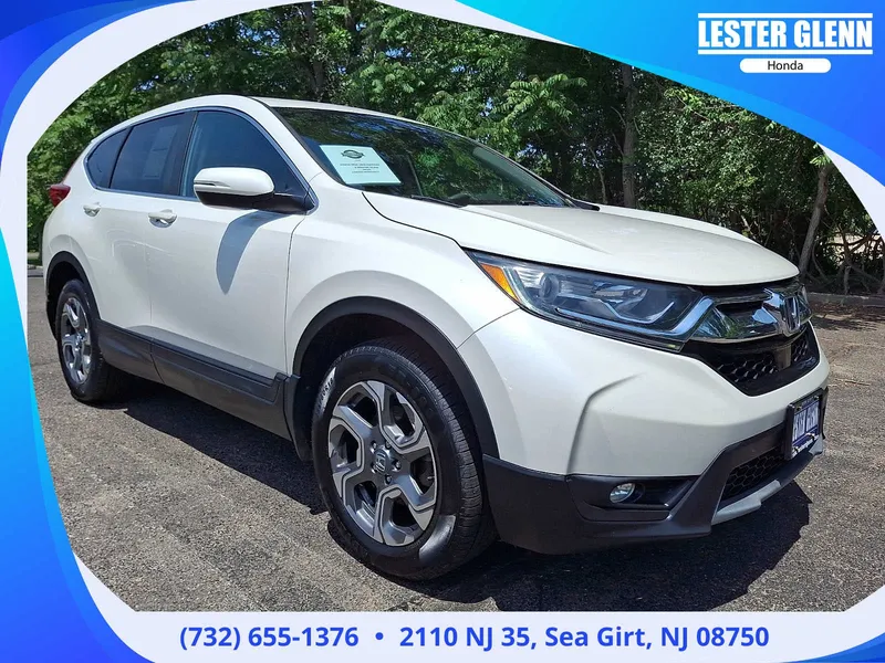 2017 Honda CR-V EX in White Diamond Pearl — front three-quarter view