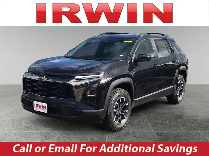 2026 Chevrolet Equinox ACTIV in Mosaic Black Metallic — front three-quarter view
