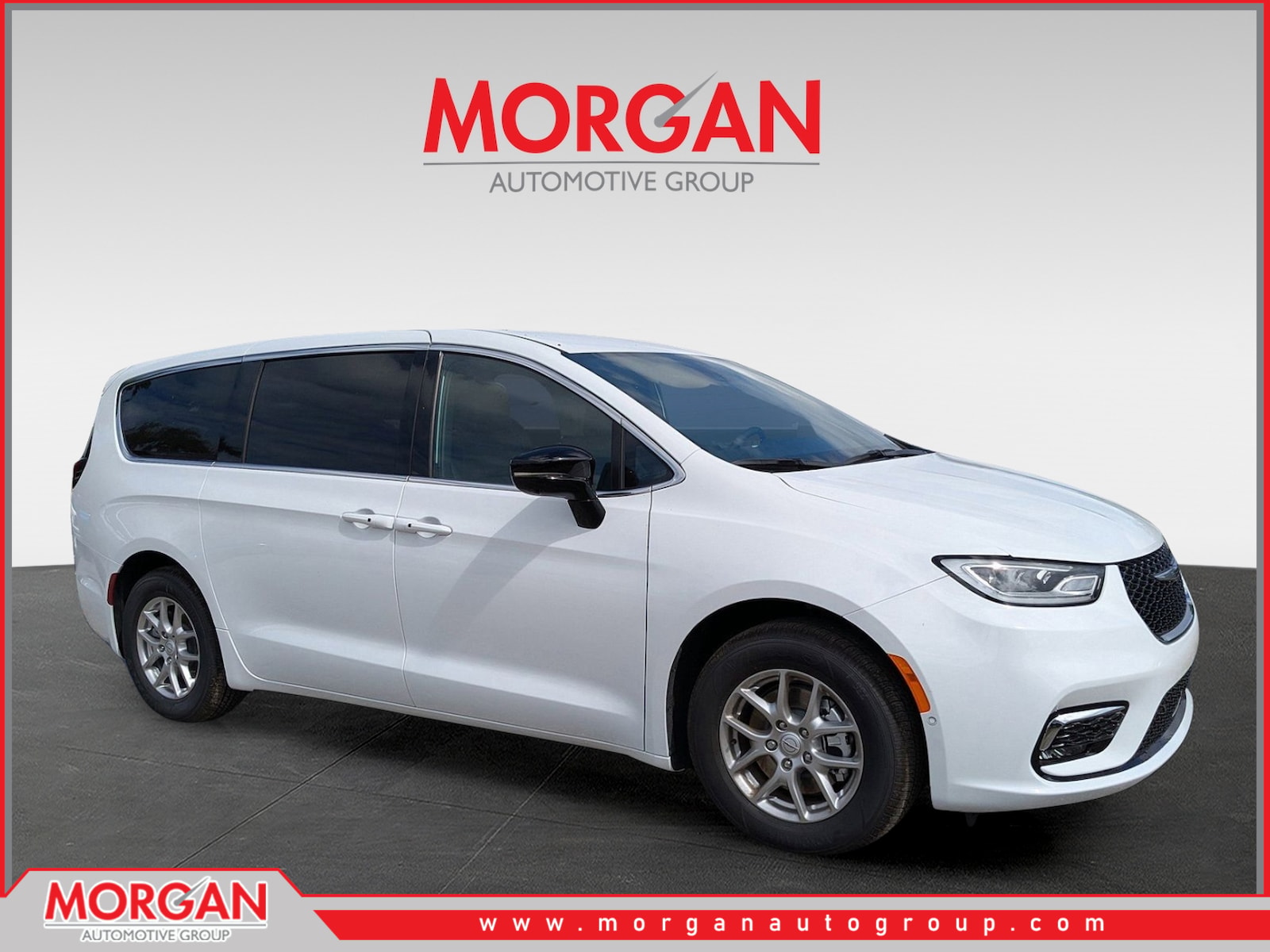 2026 Chrysler Pacifica Select in White — front three-quarter view