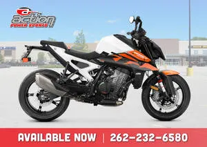 2027 KTM 990 Duke — front three-quarter view