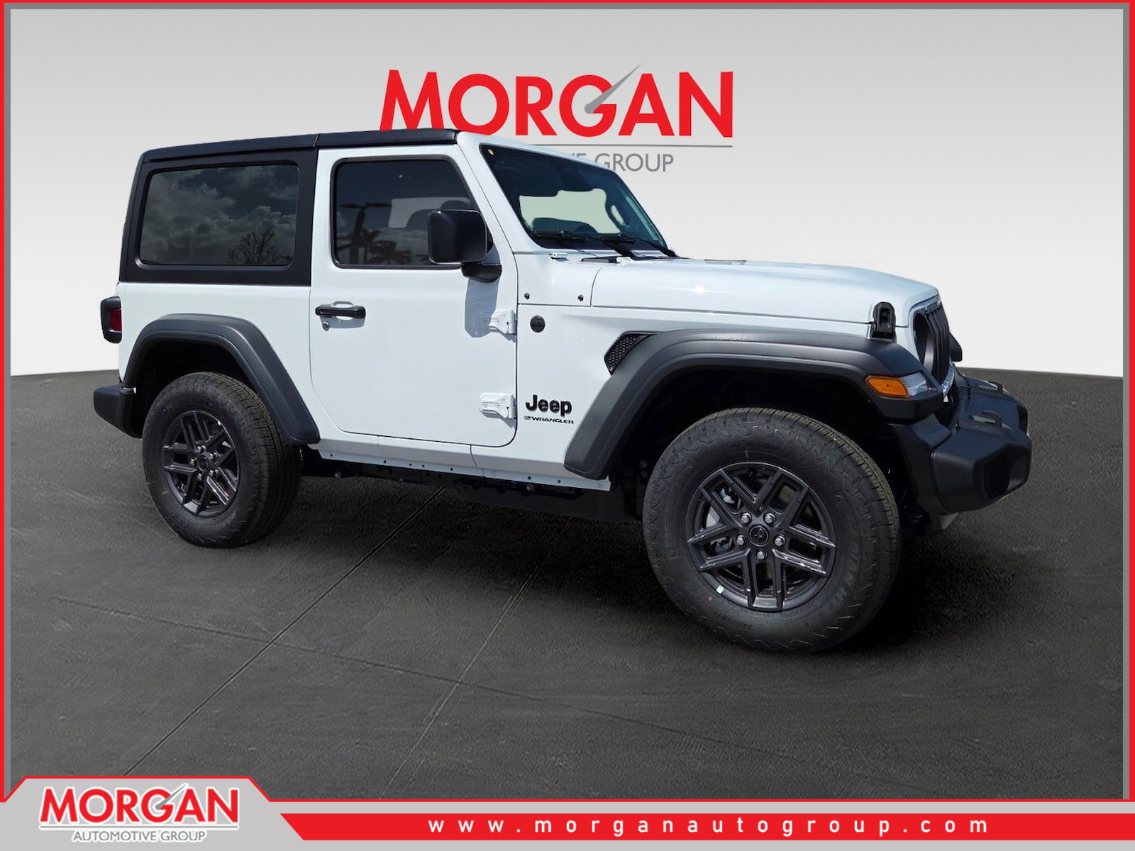 2026 Jeep Wrangler Sport S in White/off-white — front three-quarter view